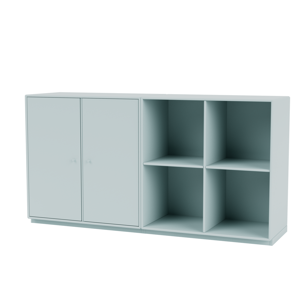 Buffet Pair Quick Ship, laque 148 Flint, sur socle de 3 cm, packshot Montana