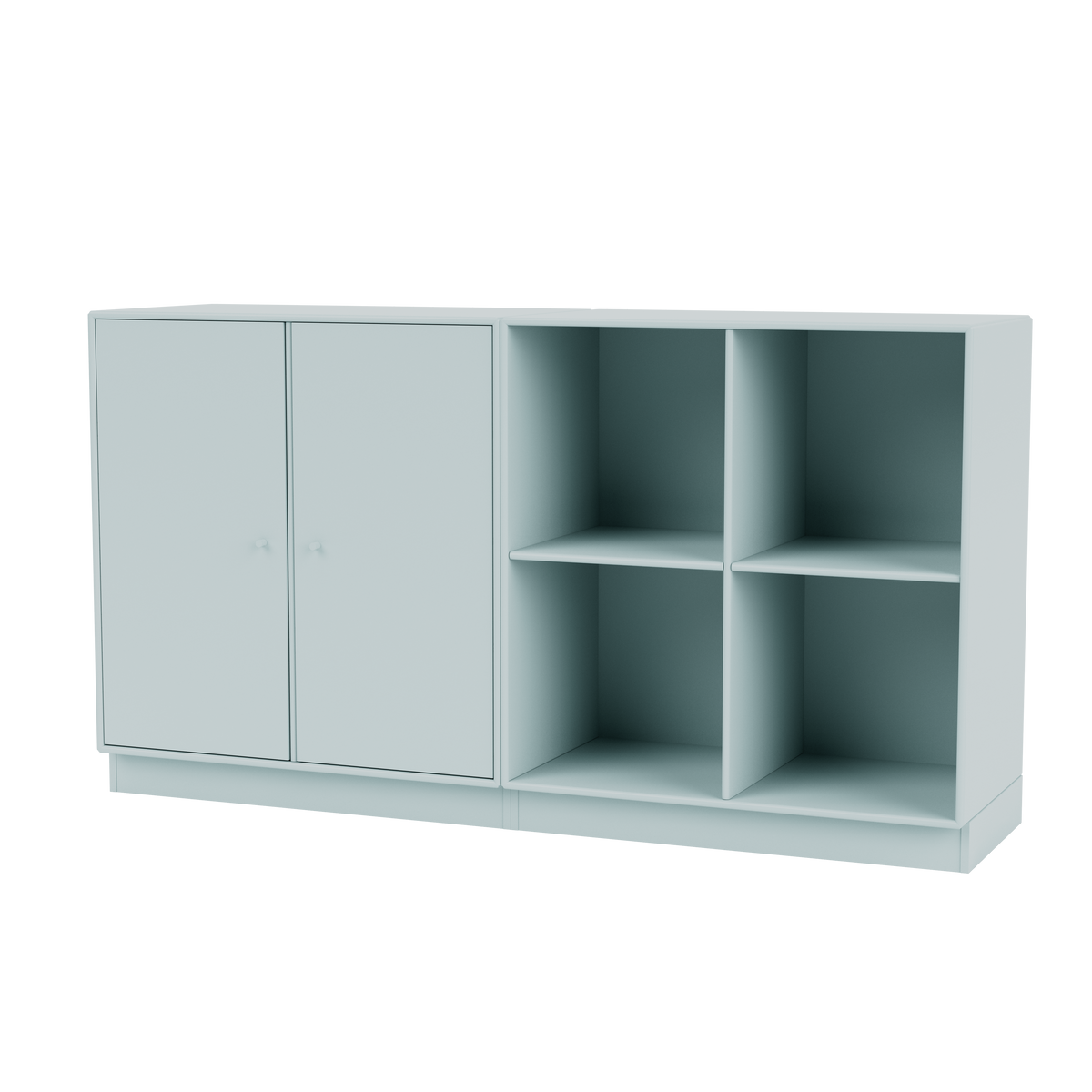 Buffet Pair Quick Ship, laque 148 Flint, sur socle de 7 cm, packshot Montana