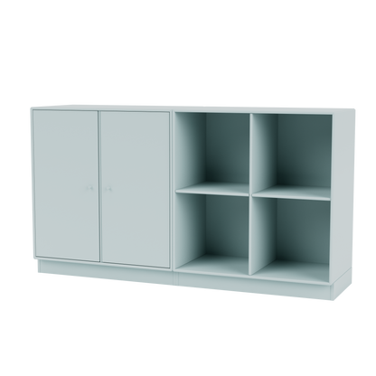 Buffet Pair Quick Ship, laque 148 Flint, sur socle de 7 cm, packshot Montana