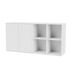Buffet Pair Quick Ship, laque 101 New White, suspendu au mur, packshot Montana