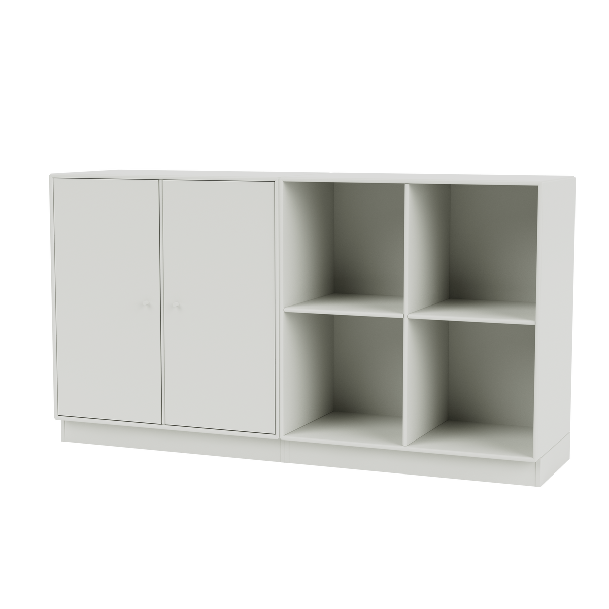 Buffet Pair Quick Ship, laque 09 Nordic, sur socle de 7 cm, packshot Montana