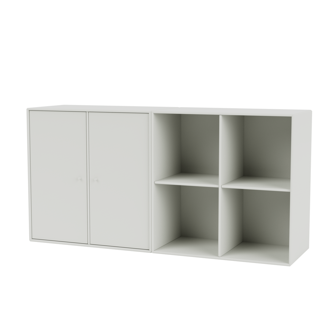 Buffet Pair Quick Ship, laque 09 Nordic, suspendu au mur, packshot Montana