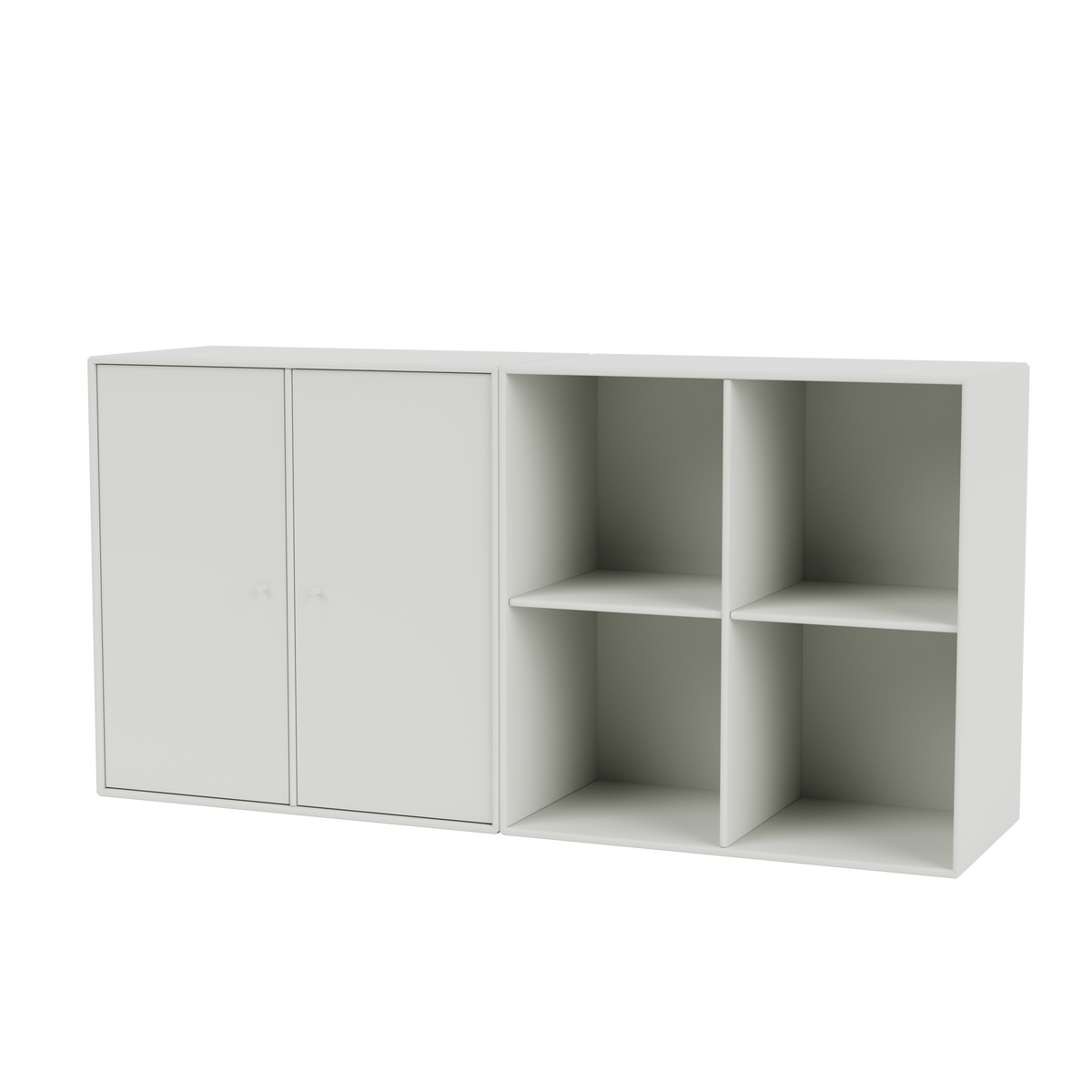 Buffet Pair Quick Ship, laque 09 Nordic, suspendu au mur, packshot Montana