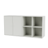 Buffet Pair Quick Ship, laque 09 Nordic, suspendu au mur, packshot Montana