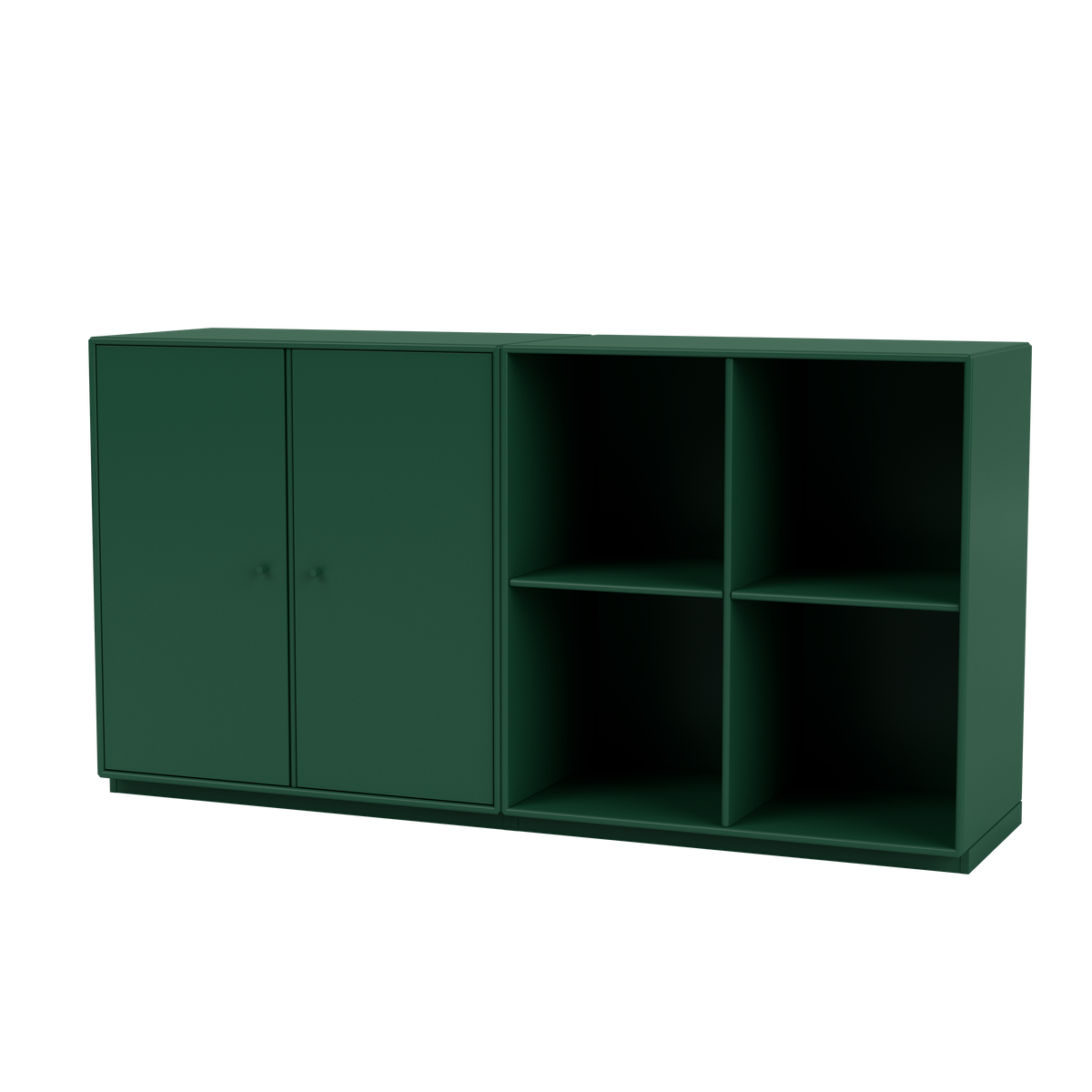Buffet Pair Quick Ship, laque 136 Pine, sur socle de 3 cm, packshot Montana