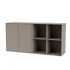 Buffet Pair Quick Ship, laque 141 Truffle, suspendu au mur, packshot Montana