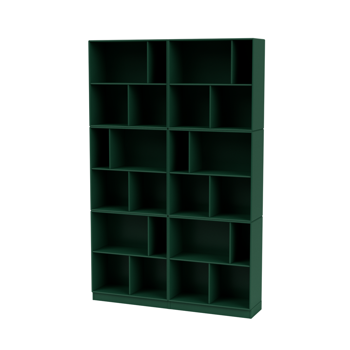 Bibliothèque Read Quick Ship, laque 136 Pine, sur socle de 7 cm, packshot Montana