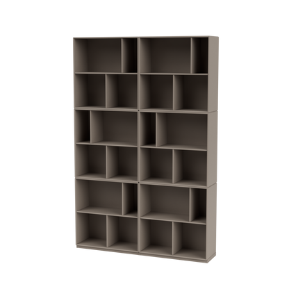 Bibliothèque Read Quick Ship, laque 141 Truffle, sur socle de 3 cm, packshot Montana