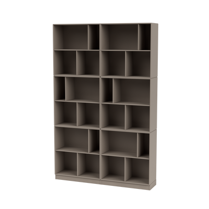 Bibliothèque Read Quick Ship, laque 141 Truffle, sur socle de 7 cm, packshot Montana