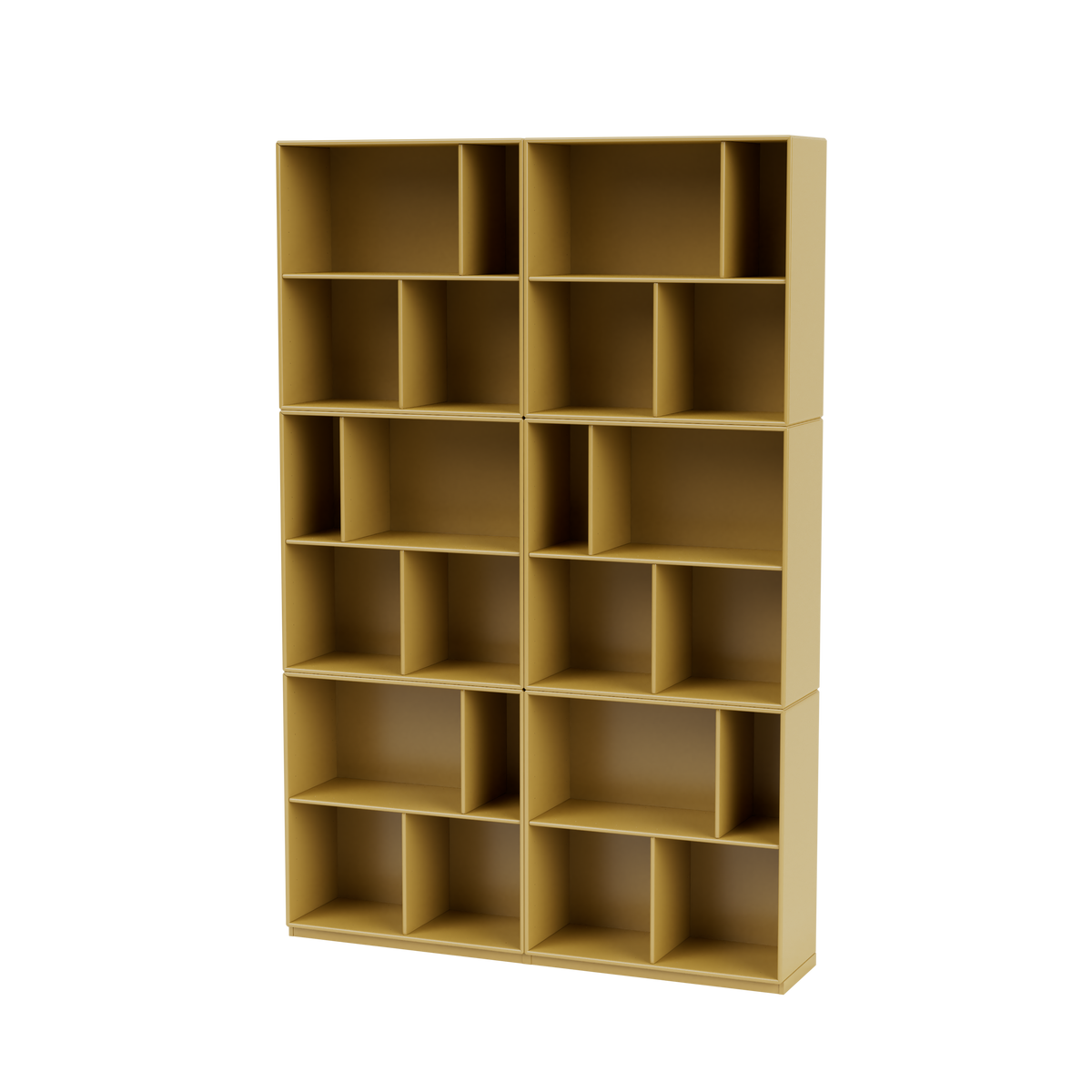 Bibliothèque Read Quick Ship, laque 157 Cumin, sur socle de 3 cm, packshot Montana