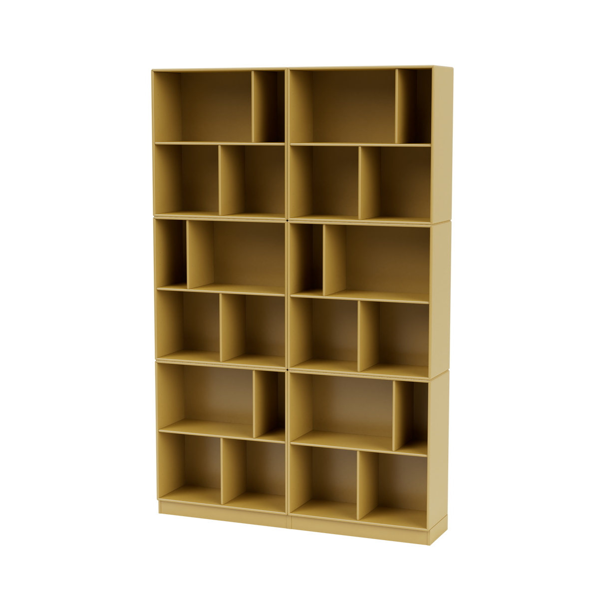 Bibliothèque Read Quick Ship, laque 157 Cumin, sur socle de 7 cm, packshot Montana