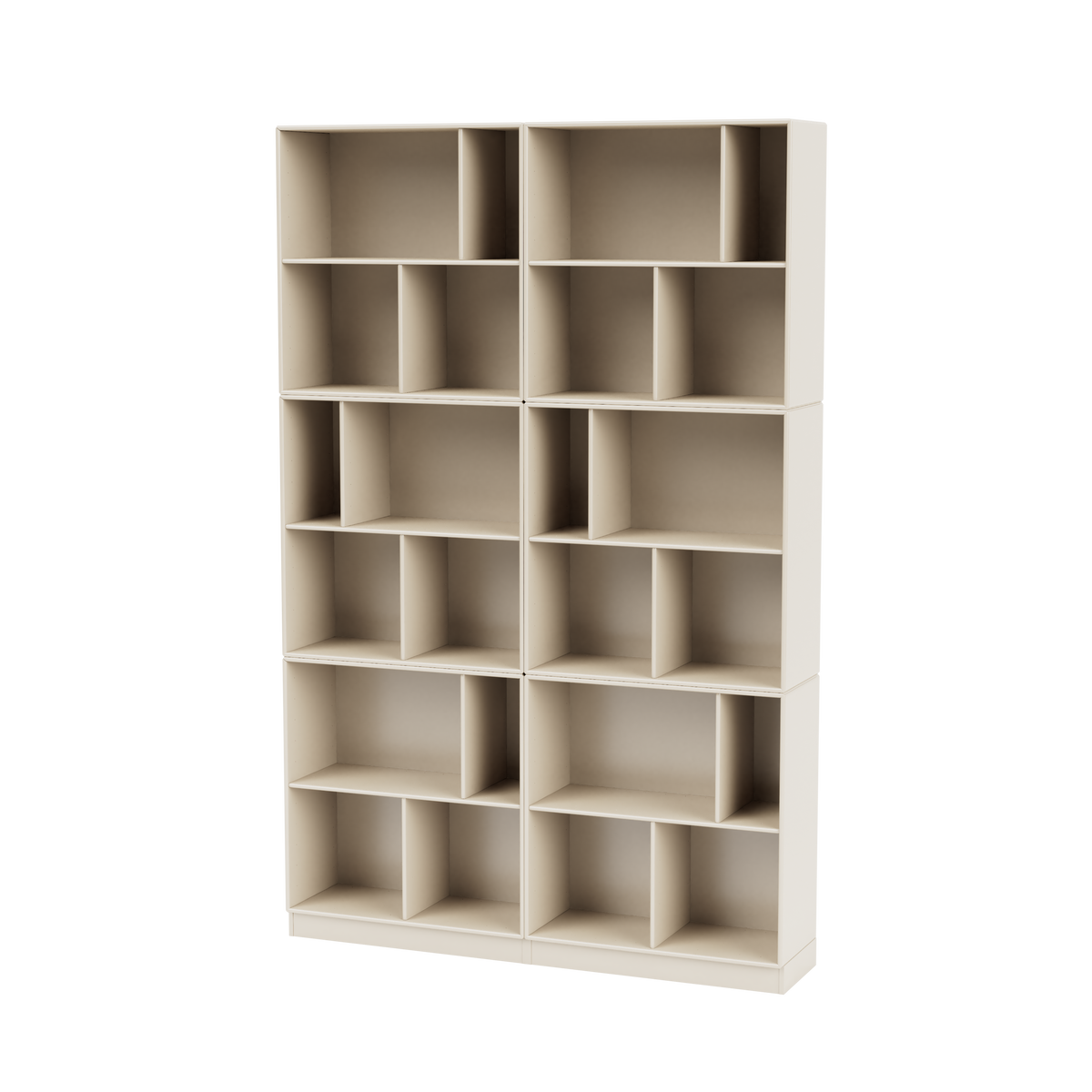 Bibliothèque Read Quick Ship, laque 158 Oat, sur socle de 7 cm, packshot Montana