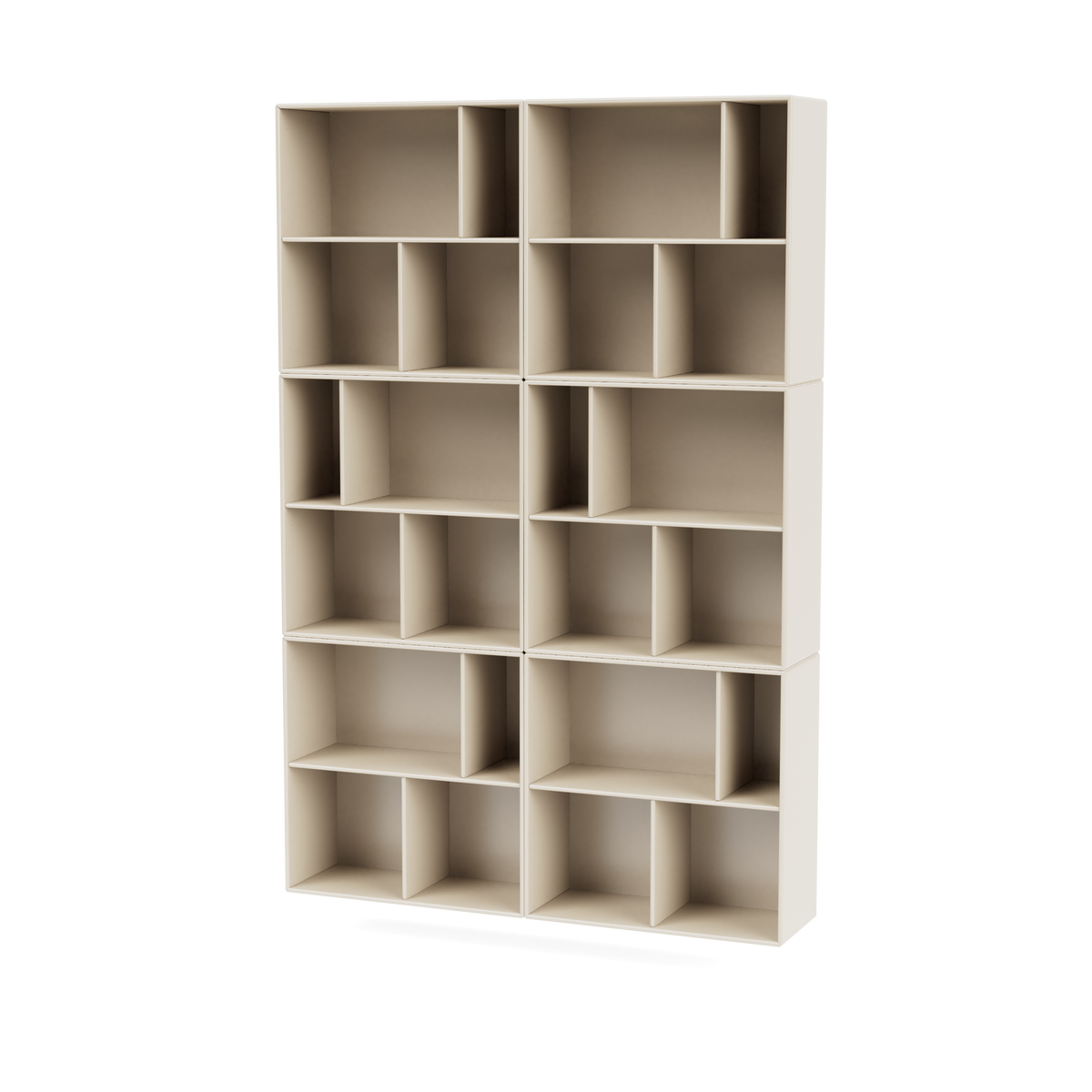 Bibliothèque Read Quick Ship, laque 158 Oat, suspendu au mur, packshot Montana
