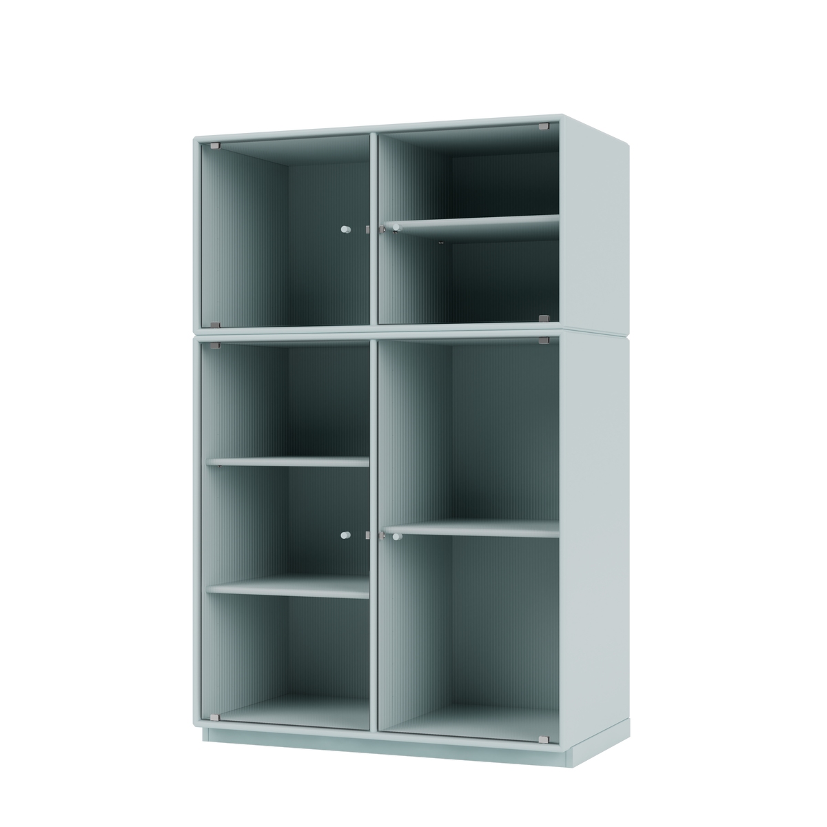Vitrine Ripple III Quick Ship, laque 148 Flint, sur socle de 3 cm, packshot Montana