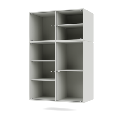 Vitrine Ripple III Quick Ship, laque 09 Nordic, suspendu au mur, packshot Montana