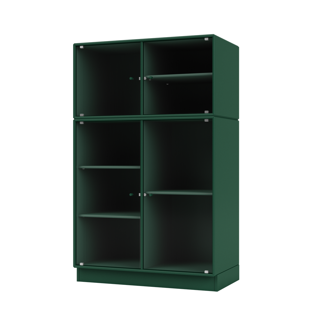 Vitrine Ripple III Quick Ship, laque 136 Pine, sur socle de 7 cm, packshot Montana