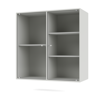 Vitrine Ripple II Quick Ship, laque 09 Nordic, suspendu au mur, packshot Montana