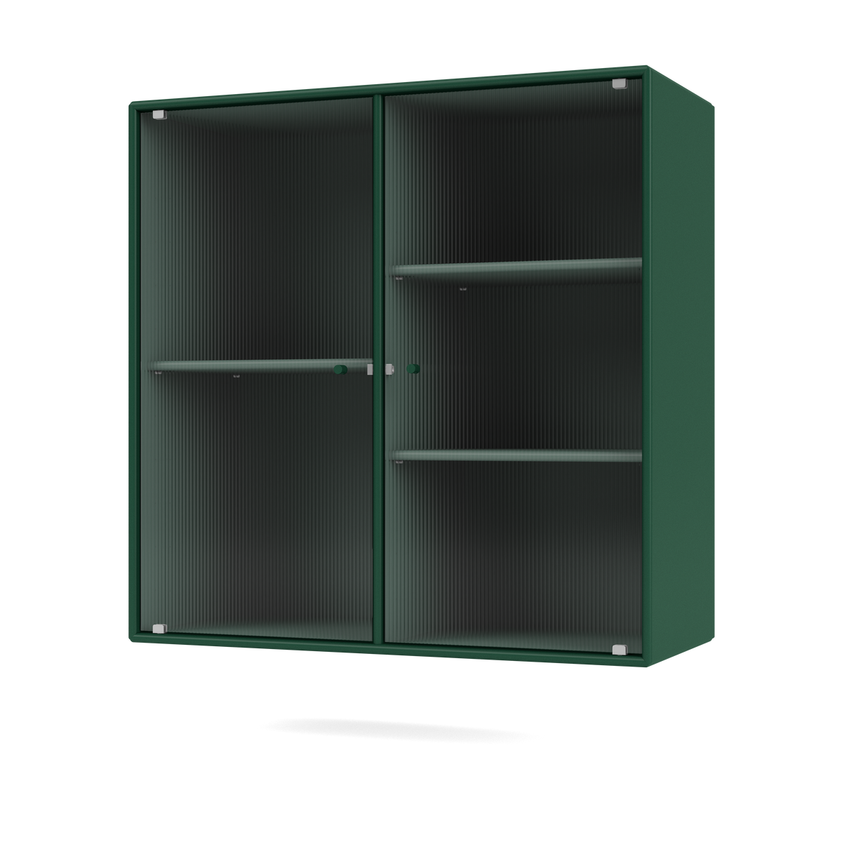 Vitrine Ripple II Quick Ship, laque 136 Pine, suspendu au mur, packshot Montana