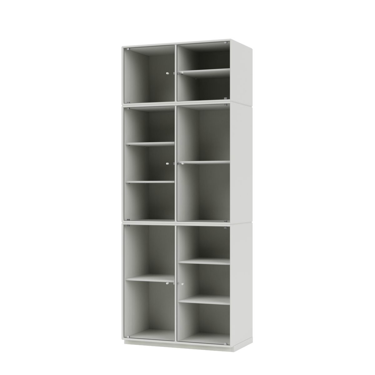 Vitrine Ripple IV Quick Ship, laque 09 Nordic, sur socle de 3 cm, packshot Montana