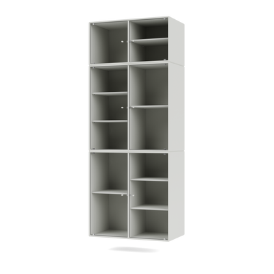 Vitrine Ripple IV Quick Ship, laque 09 Nordic, suspendu au mur, packshot Montana