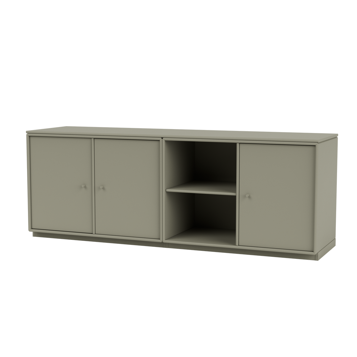 Meuble bas Save Quick Ship, laque 144 Fennel, sur socle de 3 cm, packshot Montana