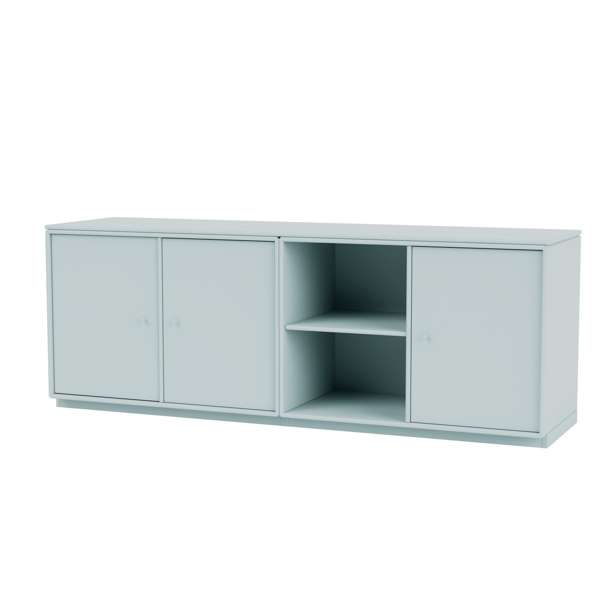 Meuble bas Save Quick Ship, laque 148 Flint, sur socle de 3 cm, packshot Montana