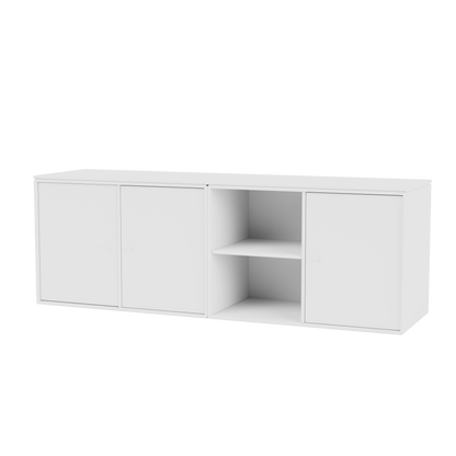 Meuble bas Save Quick Ship, laque 101 New White, suspendu au mur, packshot Montana