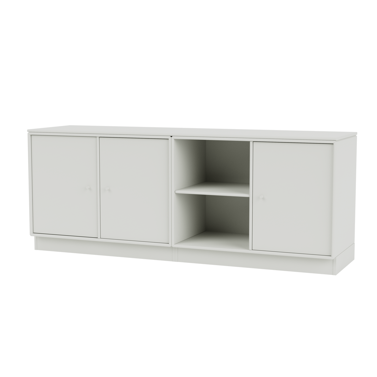 Meuble bas Save Quick Ship, laque 09 Nordic, sur socle de 7 cm, packshot Montana