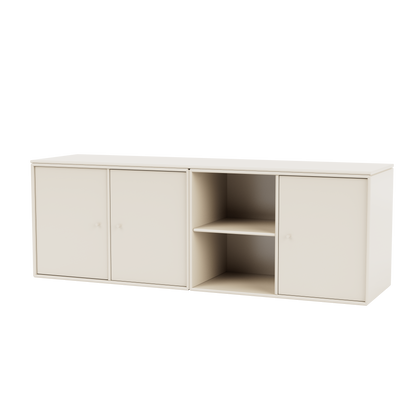 Meuble bas Save Quick Ship, laque 158 Oat, suspendu au mur, packshot Montana