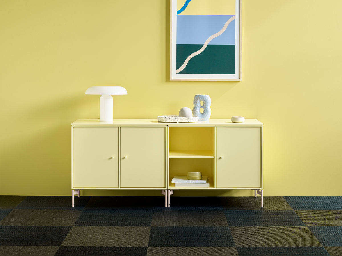 Mise en scène Montana avec meuble bas Save, laques Mushroom
