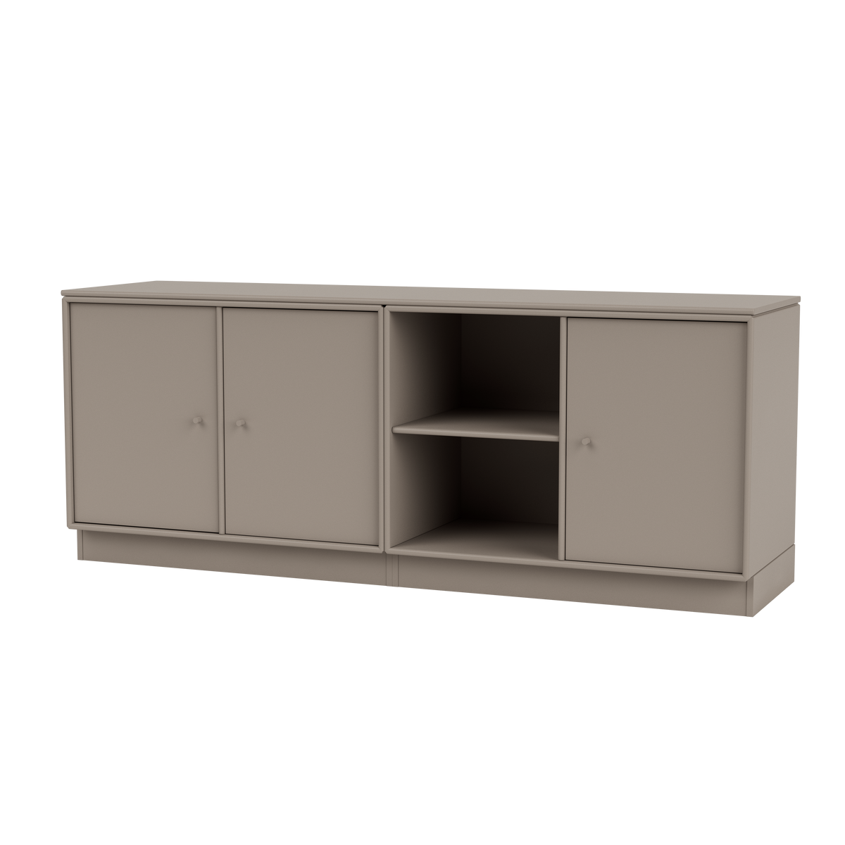 Meuble bas Save Quick Ship, laque 141 Truffle, sur socle de 7 cm, packshot Montana