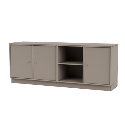 Meuble bas Save Quick Ship, laque 141 Truffle, sur socle de 7 cm, packshot Montana