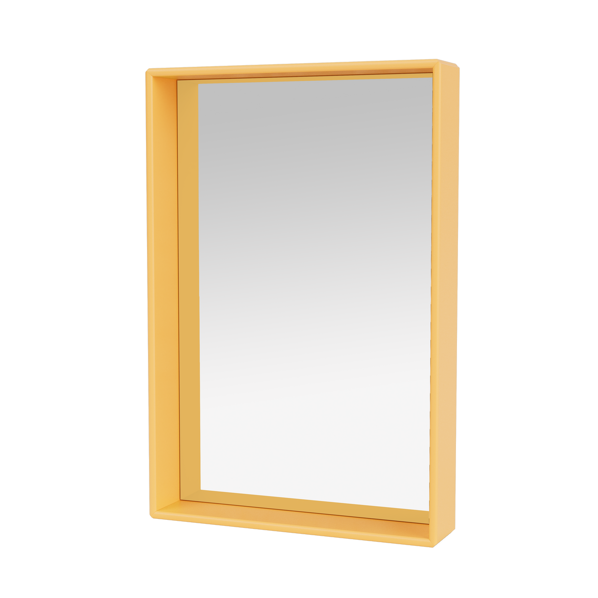 Miroir Colour Frame SHELFIE Montana, cadre laqué 166 Acacia, vue de trois quarts sur fond blanc