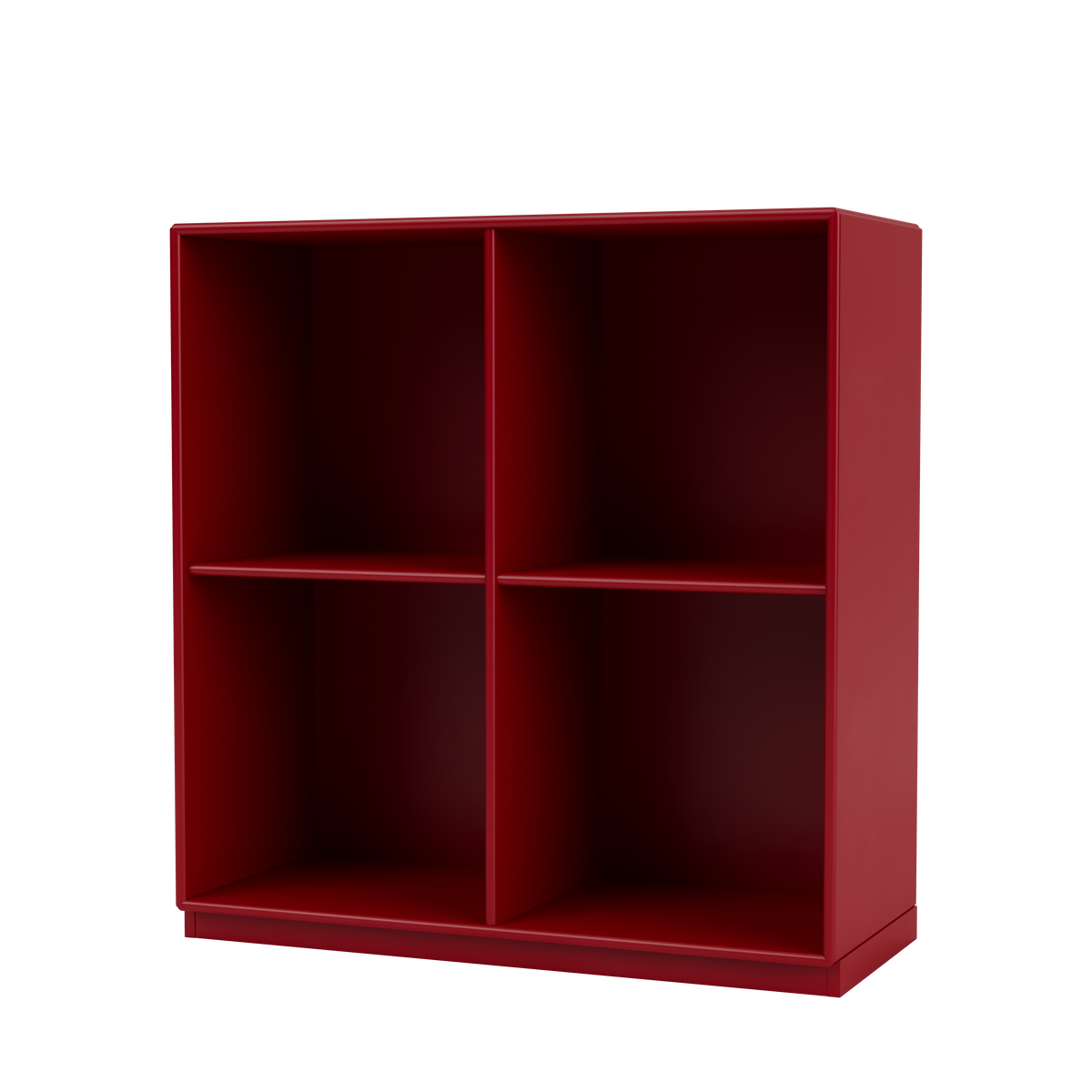 Module de Rangement Show par Peter J. Lassen, laque 165 Beetroot, sur socle de 3 cm, packshot Montana