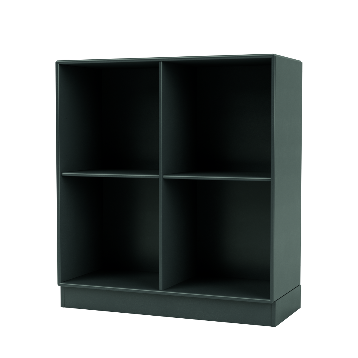 Module de Rangement Show par Peter J. Lassen, laque 163 Black Jade, sur socle de 7 cm, packshot Montana