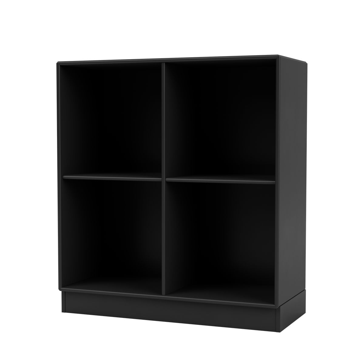 Module de Rangement Show par Peter J. Lassen, laque 05 Black, sur socle de 7 cm, packshot Montana