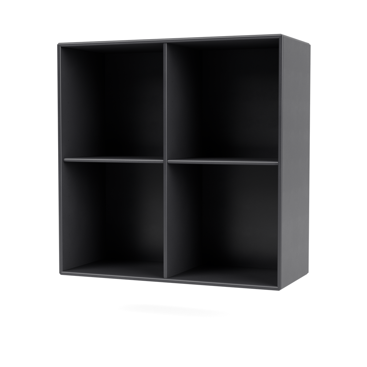 Module de Rangement Show par Peter J. Lassen, laque 36 Coal, suspendu au mur, packshot Montana