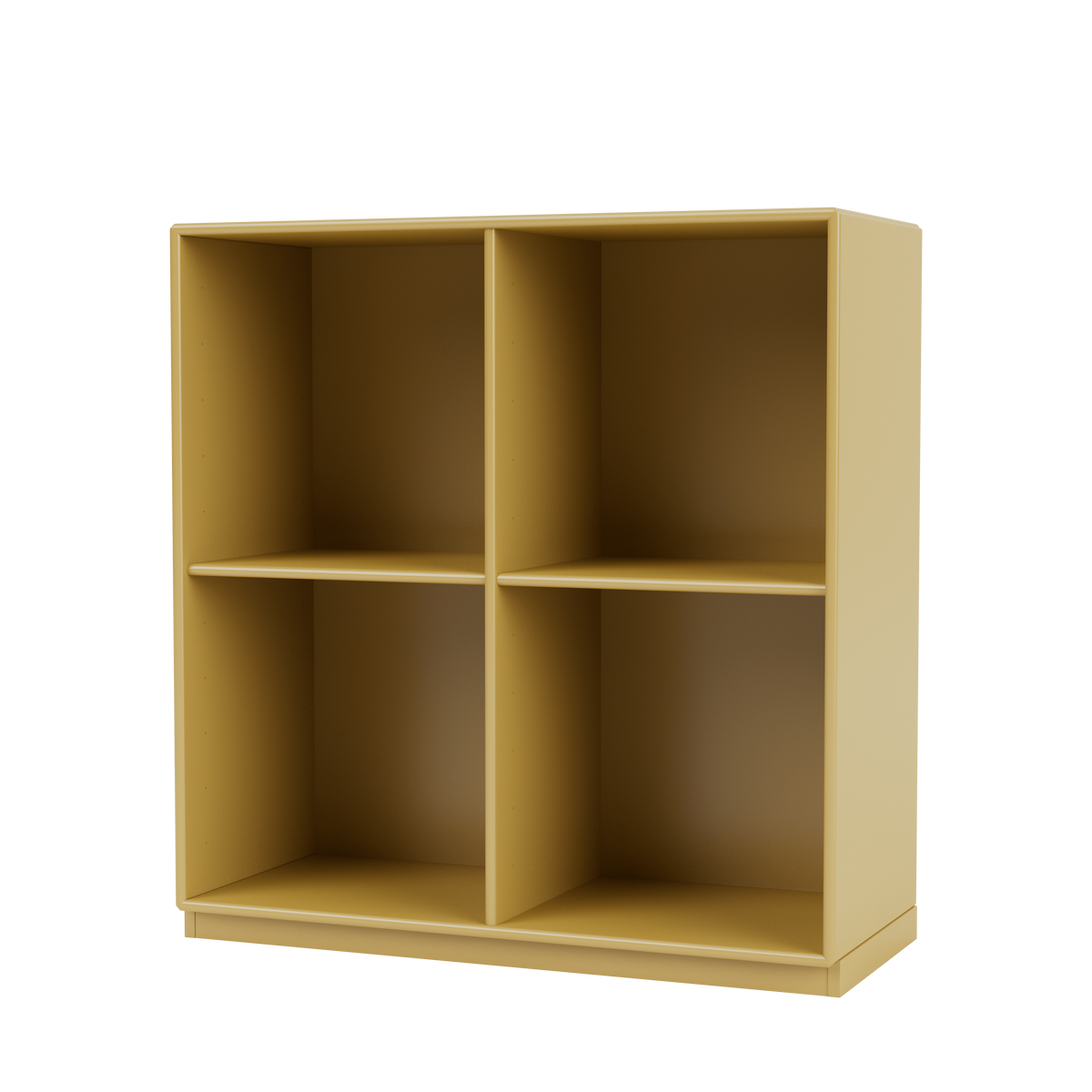 Bibliothèque Show Quick Ship, laque 157 Cumin, sur socle de 3 cm, packshot Montana