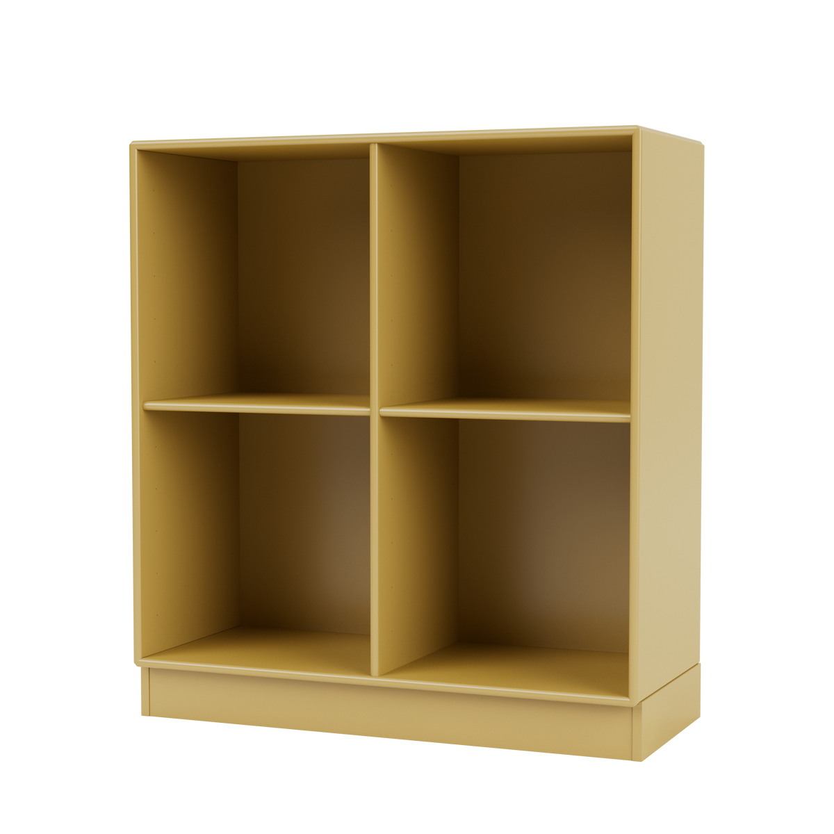 Bibliothèque Show Quick Ship, laque 157 Cumin, sur socle de 7 cm, packshot Montana