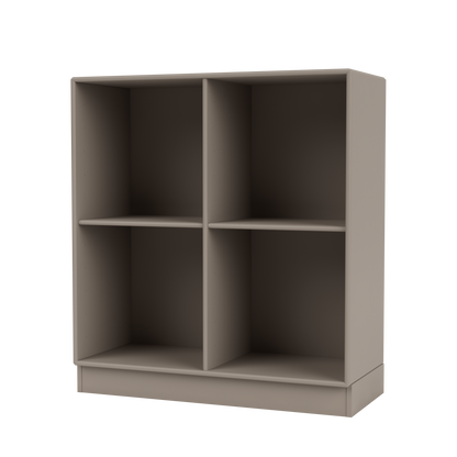Bibliothèque Show Quick Ship, laque 141 Truffle, sur socle de 7 cm, packshot Montana