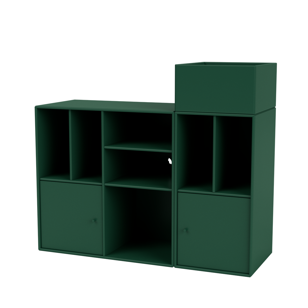 Rangement à vinyles Spin III Quick Ship, laque 136 Pine, suspendu au mur, packshot Montana