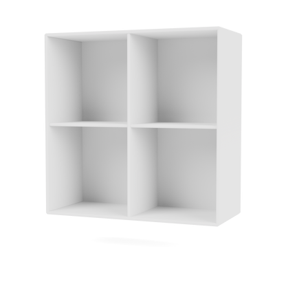 Bibliothèque Show Quick Ship, laque 101 New White, suspendu au mur, packshot Montana