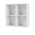 Bibliothèque Show Quick Ship, laque 101 New White, suspendu au mur, packshot Montana