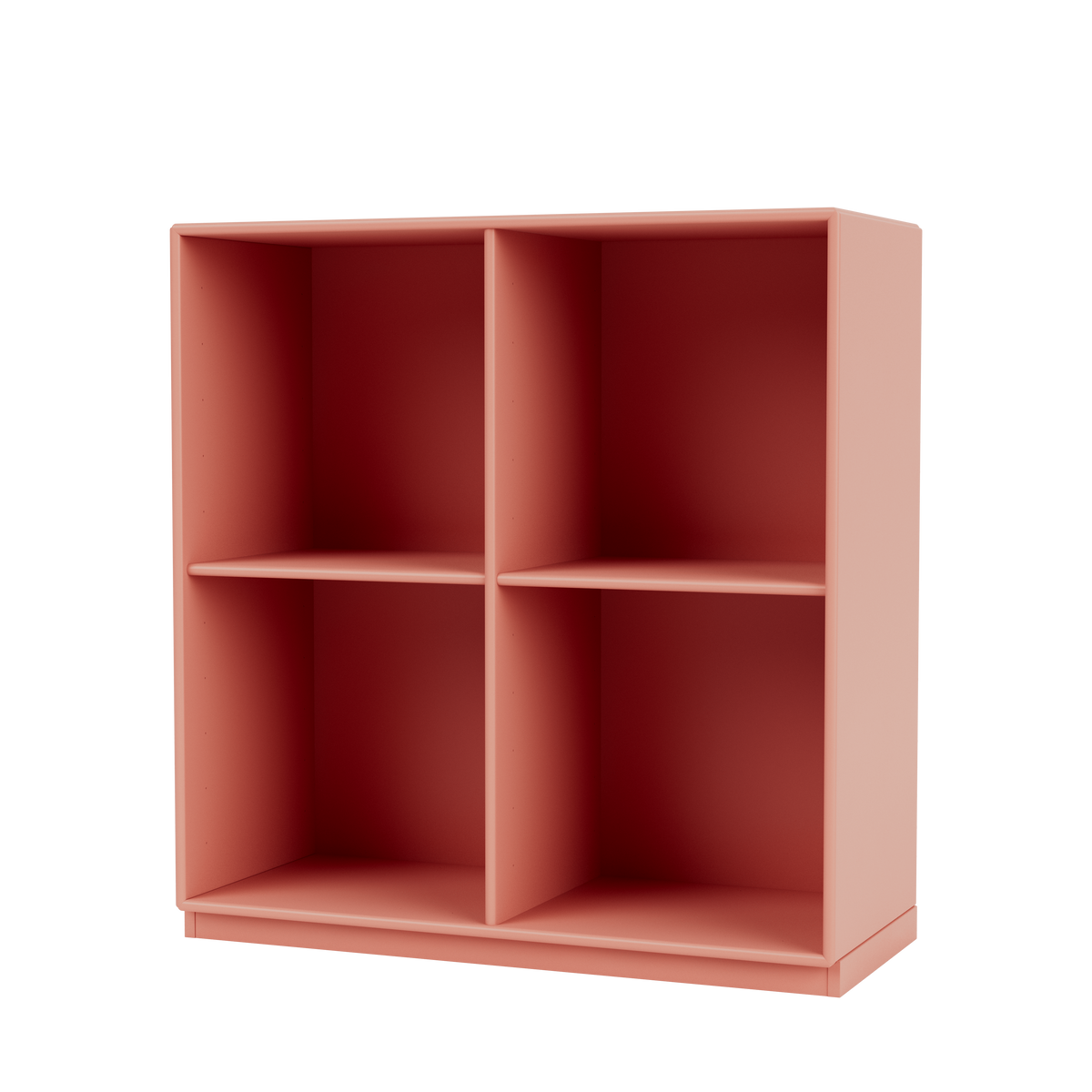 Module de Rangement Show par Peter J. Lassen, laque 151 Rhubarb, sur socle de 3 cm, packshot Montana