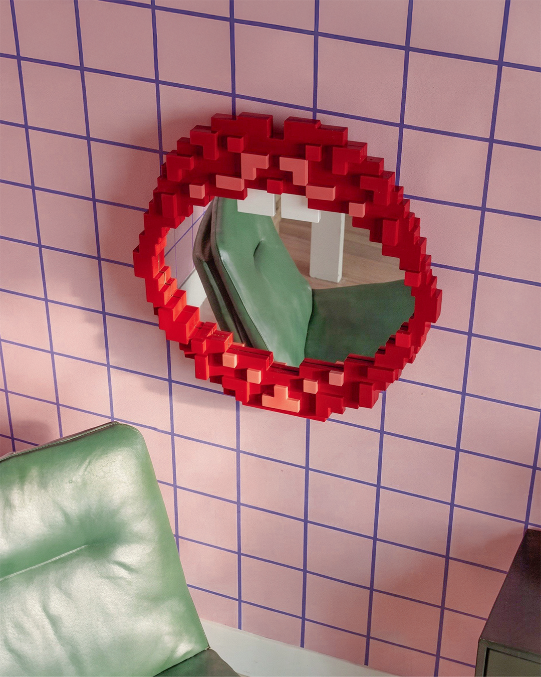 Miroir Pixel Mirror Mouth de Roberto Bruno - Seletti-vue 5-The Woods Gallery