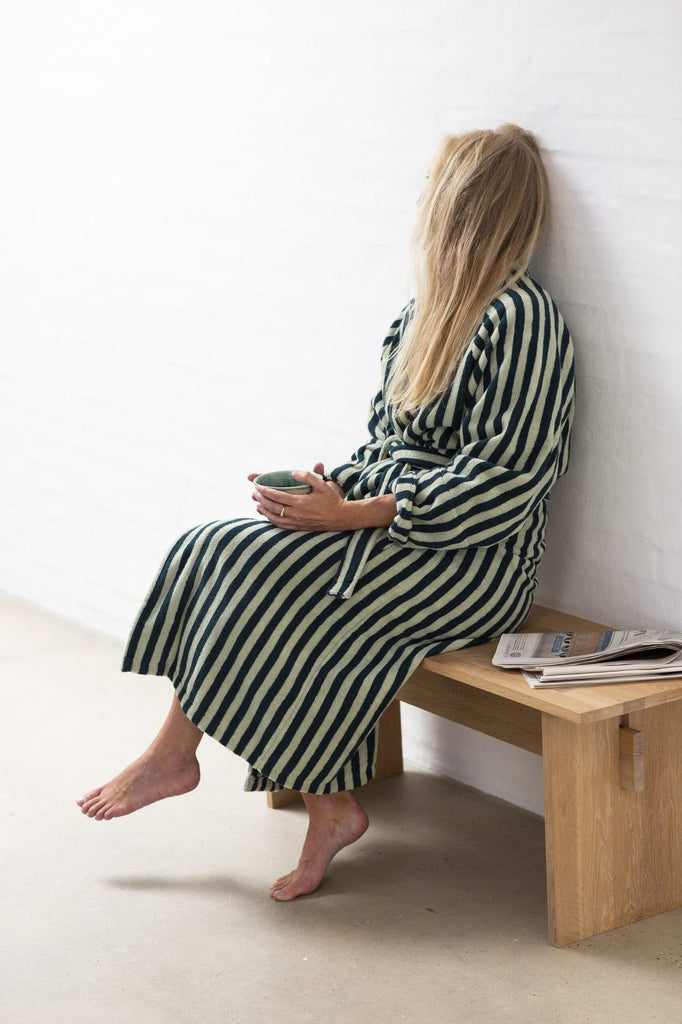 Peignoir de bain Naram - Bongusta-L/XL-Vert mousse de mer et sarcelle profonde-The Woods Gallery
