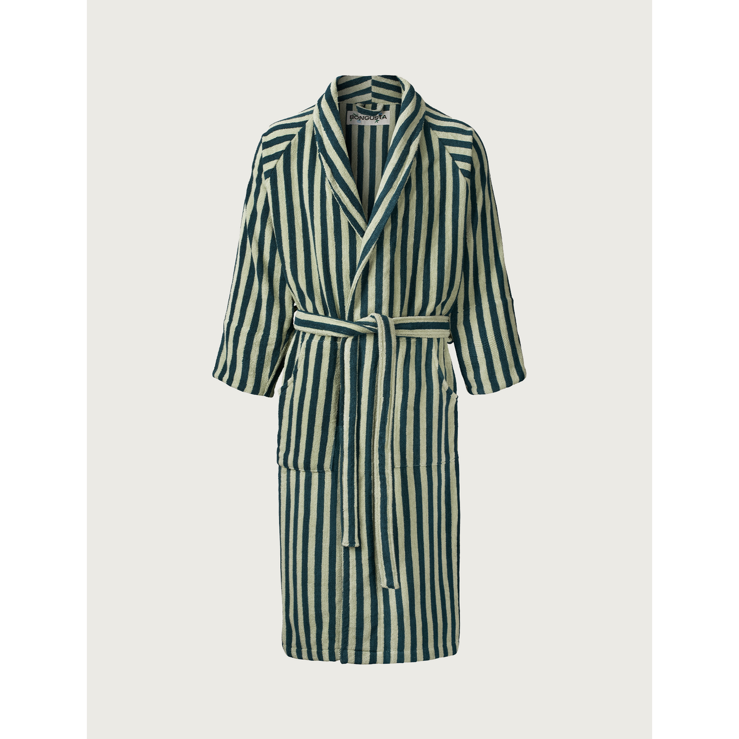 Peignoir de bain Naram - Bongusta-S/M-Vert mousse de mer et sarcelle profonde-The Woods Gallery