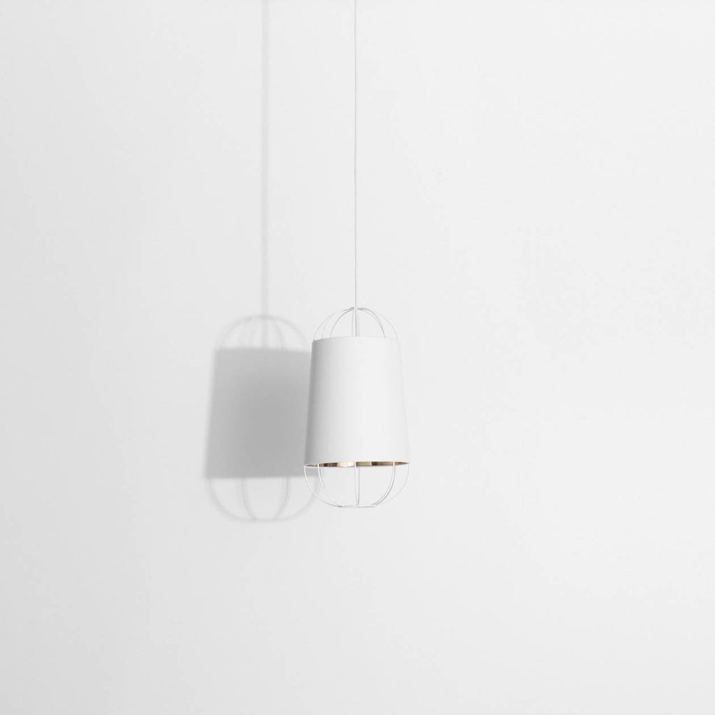Petite Suspension Lanterna de Sam Baron - Petite Friture-Blanc-The Woods Gallery