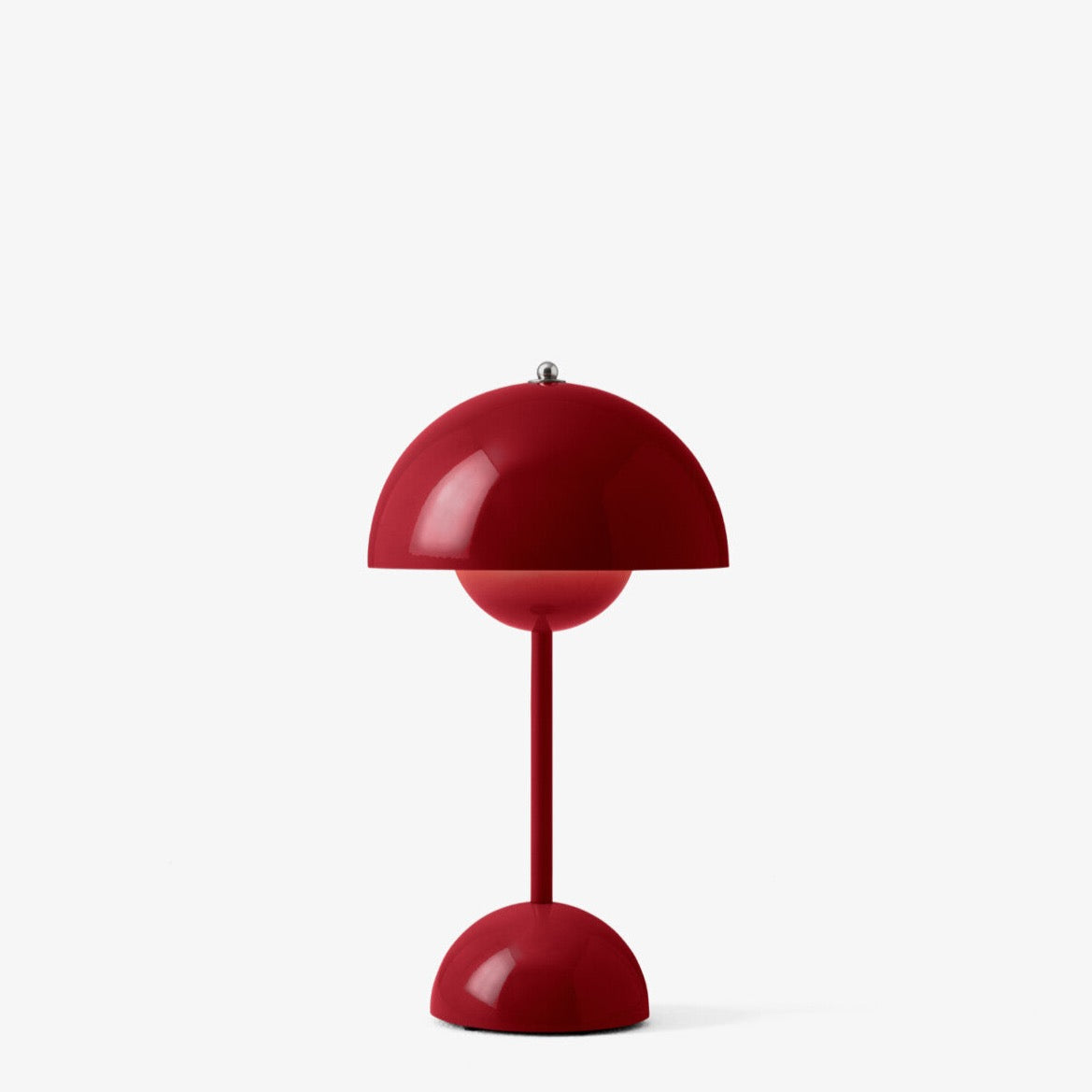Petite lampe de table Flowerpot VP9 de Verner Panton - &amp;Tradition-Rouge vermillon-The Woods Gallery