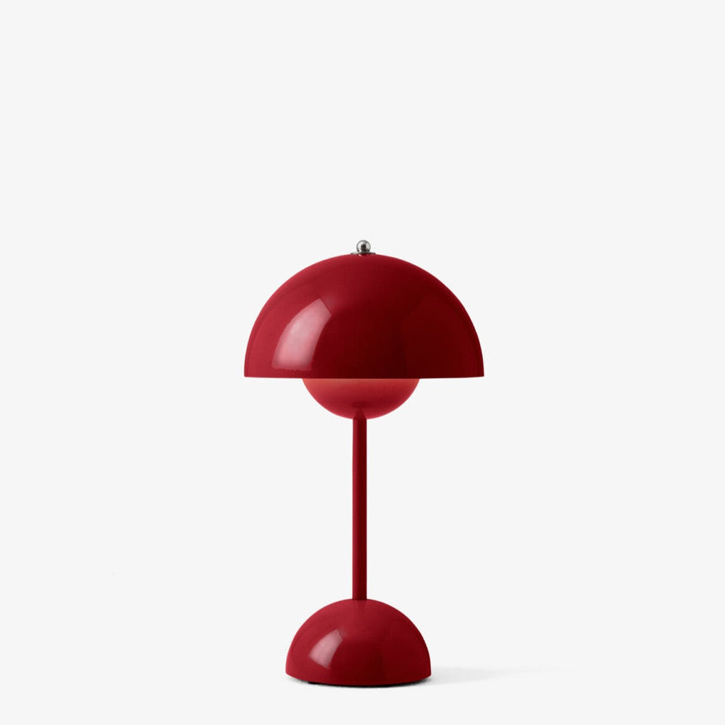 Petite lampe de table Flowerpot VP9 de Verner Panton - &Tradition-Vermilion Red-The Woods Gallery